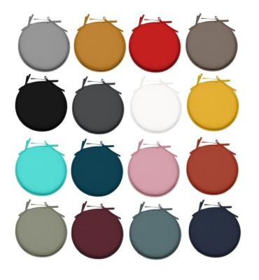 Galette ronde en polyester couleur uni