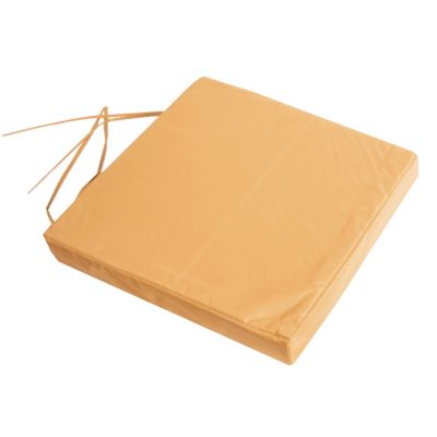 Gallette de chaise carré imperméable jaune L.38 x l.38 x ep.8cm Deco&co