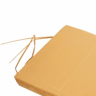 Gallette de chaise carré imperméable jaune L.38 x l.38 x ep.8cm Deco&co
