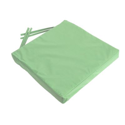 Gallette de chaise carré imperméable vert jade L.38 x l.38 x ep.8cm Deco&co