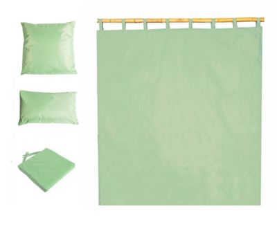 Gallette de chaise carré imperméable vert jade L.38 x l.38 x ep.8cm Deco&co