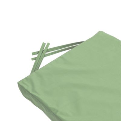 Gallette de chaise carré imperméable vert jade L.38 x l.38 x ep.8cm Deco&co