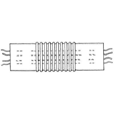 Galon fronceur pour rideau 75 mm L.3 m