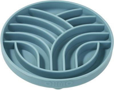 Gamelle Anti Glouton en Silicone avec Fond Antidérapant et Ventouse bleu