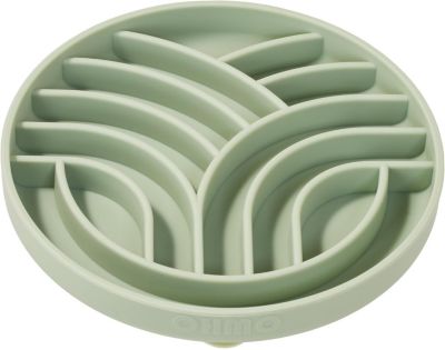 Gamelle Anti Glouton en Silicone avec Fond Antidérapant et Ventouse vert clair