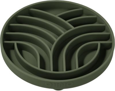 Gamelle Anti Glouton en Silicone avec Fond Antidérapant et Ventouse vert