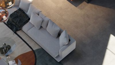 GAMME PRO - DALLE CLIPSABLE TRÈS HAUTE RÉSISTANCE AVEC SOUS-COUCHE INTEGREE. CIMENT TAUPE-Pack T5 (66m²)