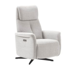 GANDIA - Fauteuil Relax Electrique Tissu Gris Perle