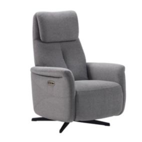 GANDIA - Fauteuil Relax Electrique Tissu Gris