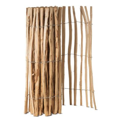 Ganivelle clôture en bois L 5m x H 0m80 - Espacement des piquets 3 à 5 cm