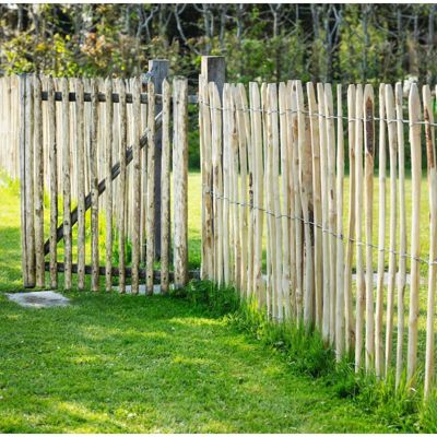 Ganivelle clôture en bois L 5m x H 0m80 - Espacement des piquets 3 à 5 cm