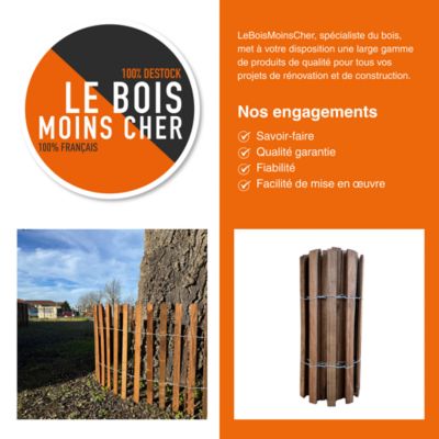 Ganivelle Pin des Landes, écart 3-5cm, H.70 cm x l.5 m