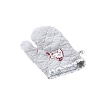 Gant de cuisine en coton et lin poule
