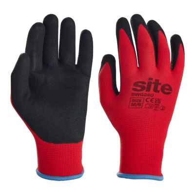 Gants de manipulation générale en mousse nitrile Site rouge - Taille 8 (M)