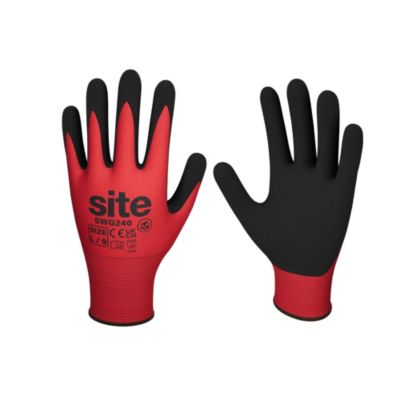 Gants de manipulation générale en mousse nitrile Site rouge - Taille 9 (L)