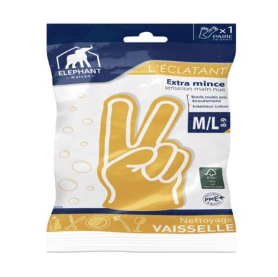 Gants de ménage Elephant L'éclatant taille 8-9