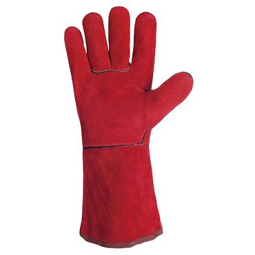 Gants de poêle à souder à isolation thermique, gants de gril rouge foncé,  gants en cuir, brûleur à bois – les meilleurs produits dans la boutique en  ligne Joom Geek