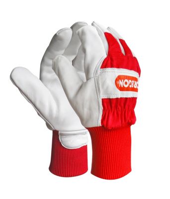 Gants de travail en cuir souple et tissu Oregon blanc taille L