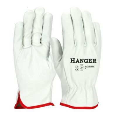 Gants de travail H-Cuir VAC T 11 en sachet de 12 paires - HANGER - 300096