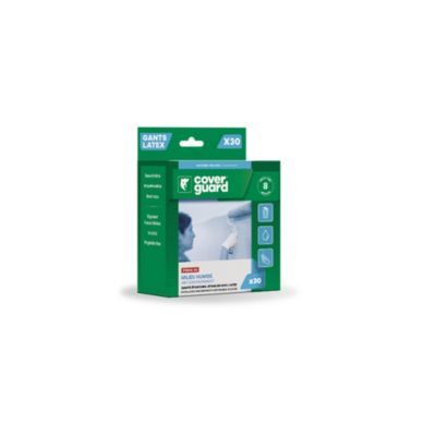 Gants en latex jetables Coverguard 30 pièces taille 9