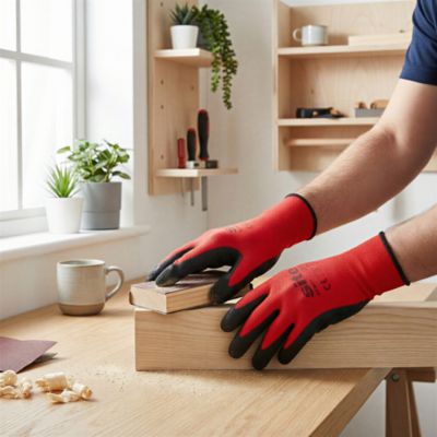 Gants en maille à revêtement latex Site, paquet de 5 - Taille 8 (M)