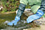 Gants imperméables protection ultra-longue fosse bassin aquarium étang Rostaing WetPro - Taille 09 (L)