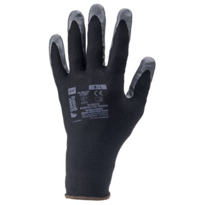 Gants pour manutention et travaux de précision eurolite Coverguard noir - Taille 8 (M)