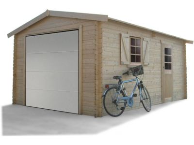 Garage bois  19.26 m²  2.58 x 5.38 x 2.53 m  40 mm