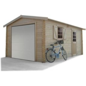 Garage bois  19.26 m²  2.58 x 5.38 x 2.53 m  40 mm