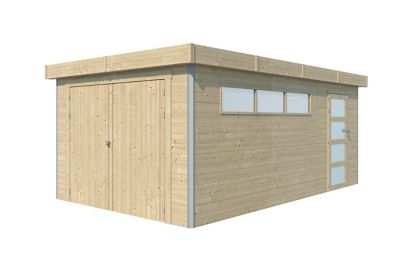 Garage bois blanc Lindo 2 16,8m² Gardena