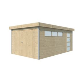 Garage bois blanc Lindo 2 16,8m² Gardena