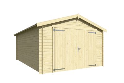 Garage double pente bois Lasita Maja Lewis double portes