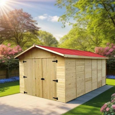 Garage en bois 13.20 m - 5.20 m