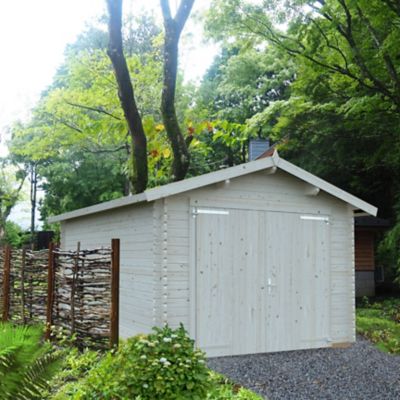 Garage en bois ép.34mm Danube surface totale 21.8m²