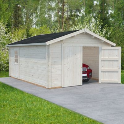 Garage en bois ép.44mm Danube surface totale 24m²