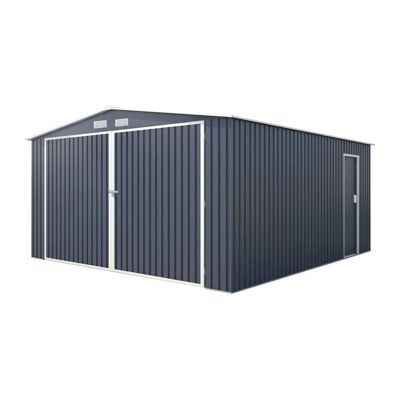 Garage en métal 16 m² - Avec kit d'ancrage inclus 3,80 m x 4,20 m