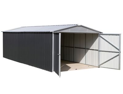 Garage métal 22.63m² anthracite 297 x 762 x 221 cm