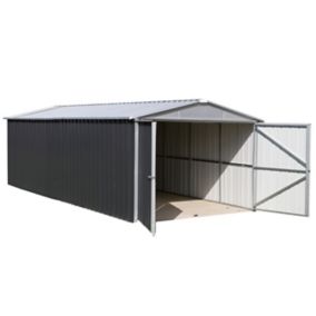 Garage métal 22.63m² anthracite 297 x 762 x 221 cm