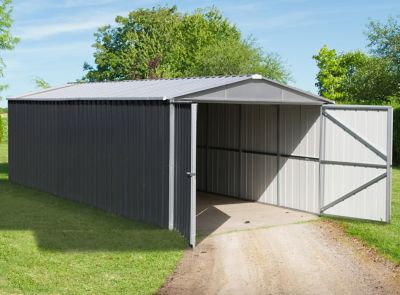 Garage métal 22.63m² anthracite 297 x 762 x 221 cm