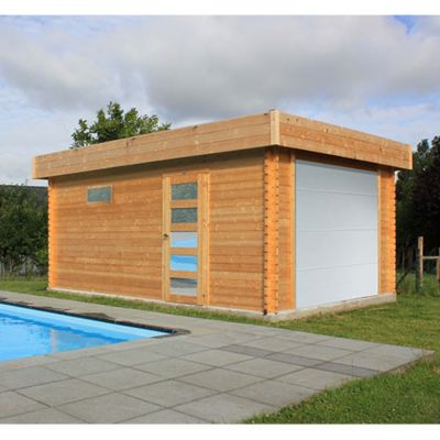 Garage Moderne en bois 17,02 m