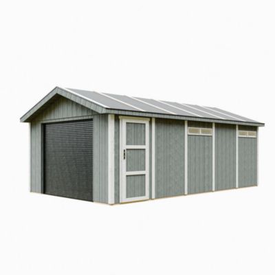 Garage Qualité Premium 21 m²- L378xl648 cm - M992B-CAVERN STEEL - Timbela