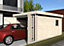 Garage toit plat Ep. 28 mm surface extérieur 15,58 m² en bois