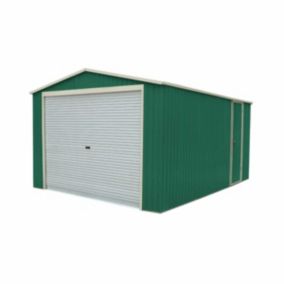 Garage Voiture Metallique Gardiun Essex 19,5 m2 Exterieur 576x338x243 cm Vert