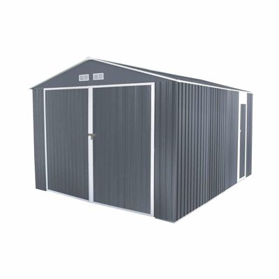 Garaje Voiture Metallique Gardiun Durham 15, 36 m2 Exterieur 480x320x235 cm Gris