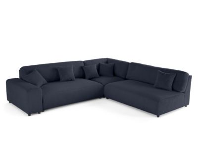 Garance - canapé modulable d'angle droit - 6 places - en velours côtelé - Lisa Design