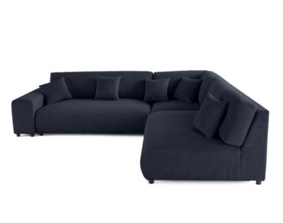 Garance - canapé modulable d'angle droit - 6 places - en velours côtelé - Lisa Design