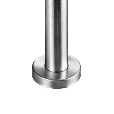 Garde-corps 150cm avec main courante, en acier inoxydable 201, pour intérieur et extérieur, garde-corps avec 5 traverses