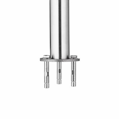 Garde-corps 150cm avec main courante, en acier inoxydable 201, pour intérieur et extérieur, garde-corps avec 5 traverses