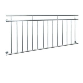 Garde-corps balcon à la française appui rambarde 184 x 90 cm en acier inoxydable