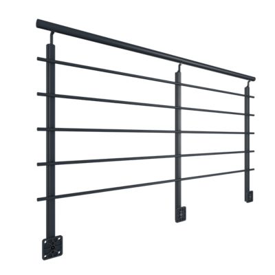 Garde-corps latéral aluminium anthracite 2m Ral 7016 Kordo
